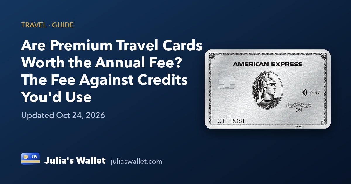 Are Premium Travel Cards Worth the Annual Fee? The Fee Against Credits You'd Use