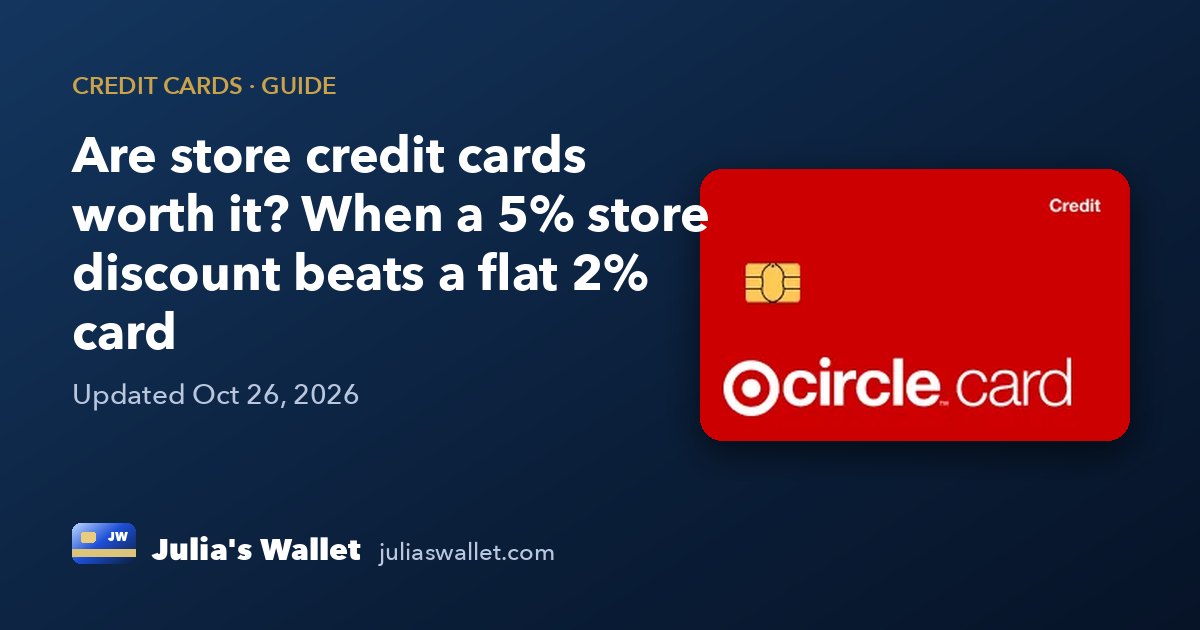 Are store credit cards worth it? When a 5% store discount beats a flat 2% card